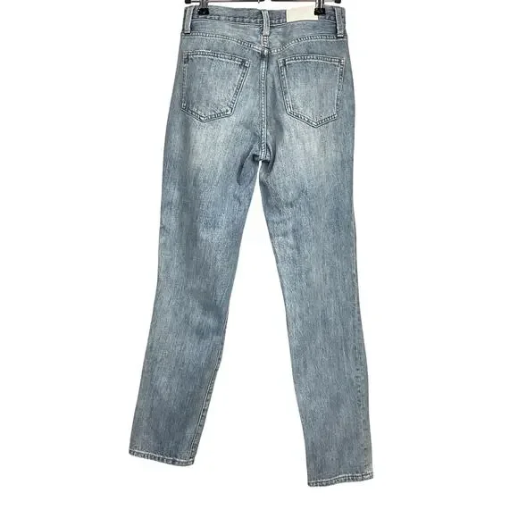 Pistola Distressed Blue Presley Straight Denim Jeans Size 25 - Picture 3 of 5